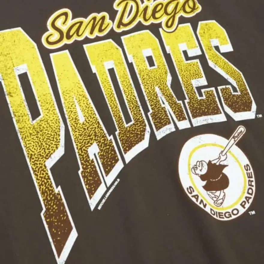 Mitchell & Ness T-Shirts & Tops-Arched Vintage Logo Tee San Diego Padres