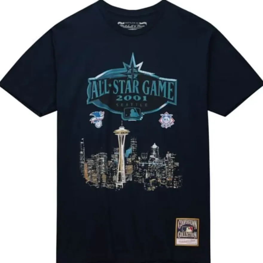 Mitchell & Ness T-Shirts & Tops-Asg City Skyline Tee Mlb All-Star 2001