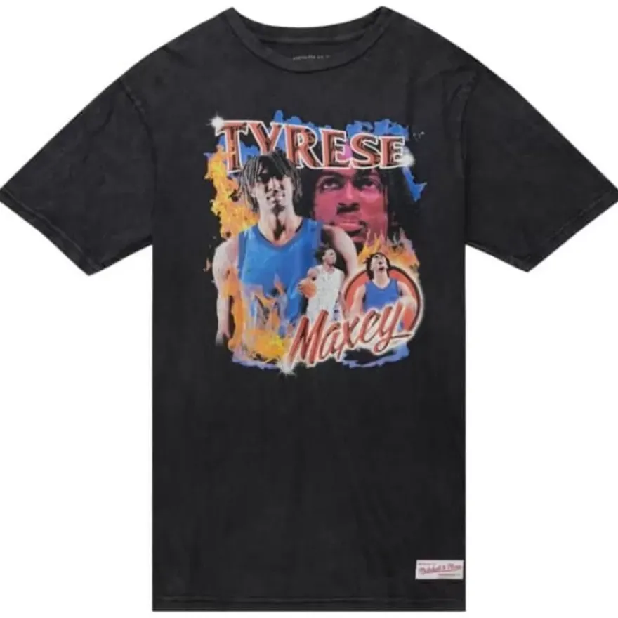 Mitchell & Ness T-Shirts & Tops-Asg Concert Tee Players Association Tyrese Maxey