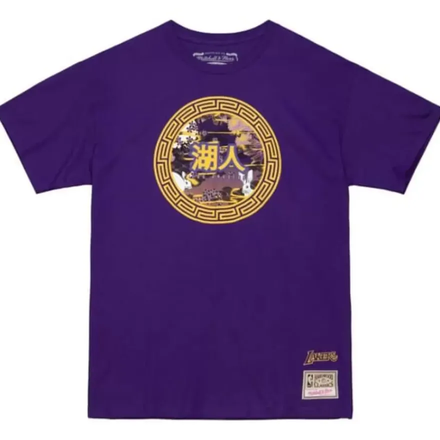 Mitchell & Ness T-Shirts & Tops-Asian Heritage Ss Tee 5.0 Los Angeles Lakers