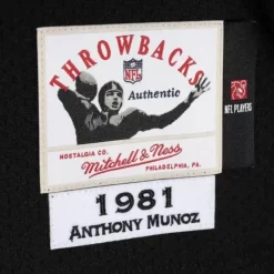 Mitchell & Ness Nfl Authentic-Authentic Anthony Munoz Cincinnati Bengals 1981 Jersey