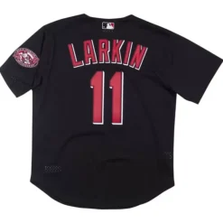 Mitchell & Ness Mlb Authentic-Authentic Barry Larkin Cincinnati Reds 2000 Button Front Jersey