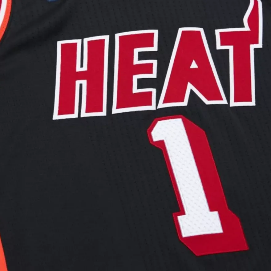 Mitchell & Ness Nba Authentic-Authentic Chris Bosh Miami Heat Dark Hwc 2013-14 Jersey