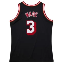 Mitchell & Ness Nba Authentic-Authentic Dwyane Wade Miami Heat Dark Hwc 2013-14 Jersey