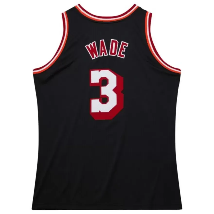 Mitchell & Ness Nba Authentic-Authentic Dwyane Wade Miami Heat Dark Hwc 2013-14 Jersey
