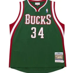 Mitchell & Ness Nba Authentic-Authentic Giannis Antetokounmpo Milwaukee Bucks Road 2013-14 Jersey
