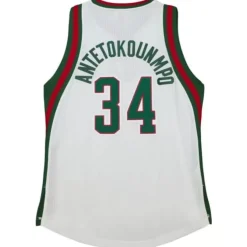 Mitchell & Ness Nba Authentic-Authentic Giannis Antetokounmpo Milwaukee Bucks Home 2013-14 Jersey
