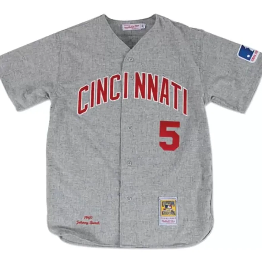 Mitchell & Ness Mlb Authentic-Authentic Jersey Cincinnati Reds Road 1969 Johnny Bench
