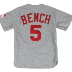 Mitchell & Ness Mlb Authentic-Authentic Jersey Cincinnati Reds Road 1969 Johnny Bench
