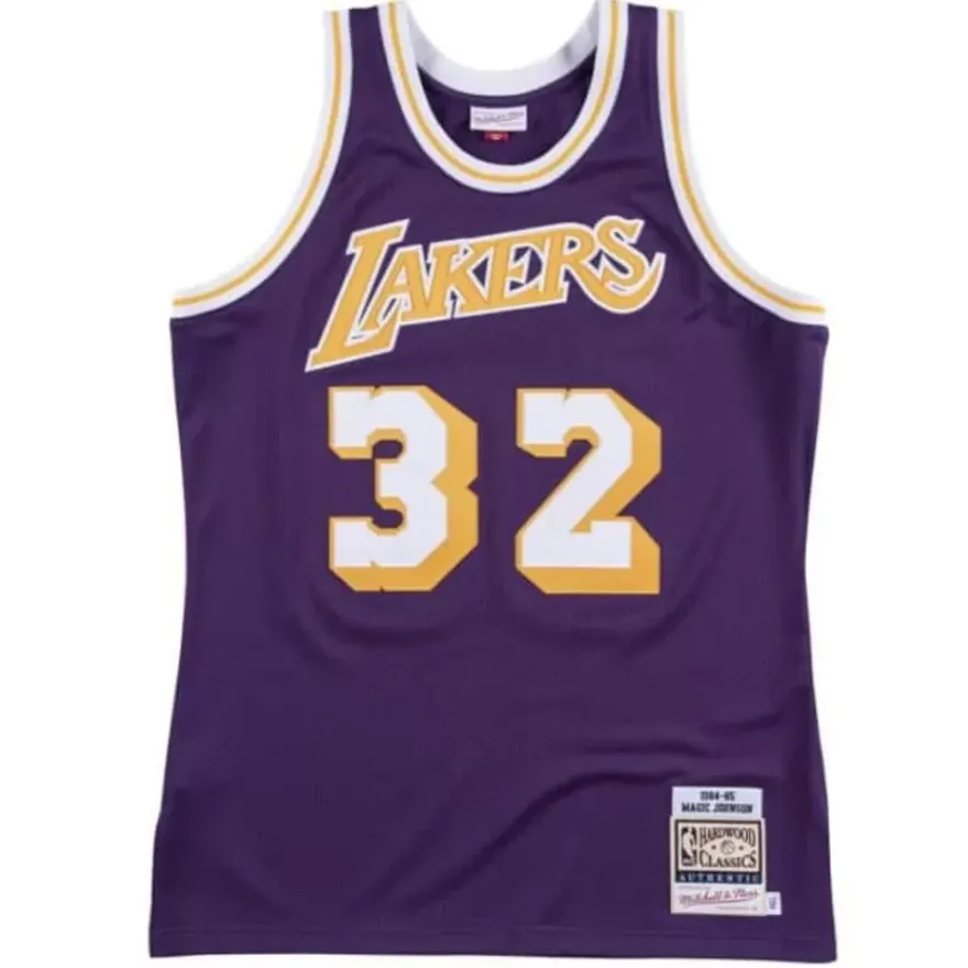 Mitchell & Ness Nba Authentic-Authentic Jersey Los Angeles Lakers Road 1984-85 Magic Johnson