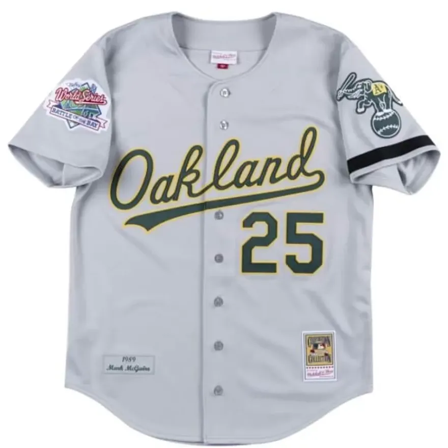 Mitchell & Ness Mlb Authentic-Authentic Jersey Oakland Athletics Road World Series 1989 Mark Mcgwire