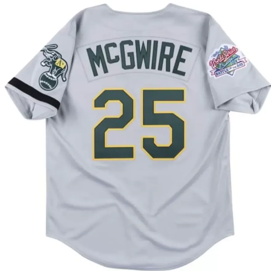 Mitchell & Ness Mlb Authentic-Authentic Jersey Oakland Athletics Road World Series 1989 Mark Mcgwire