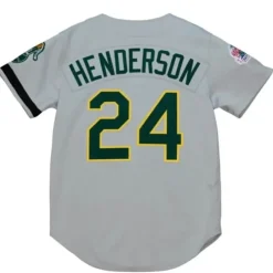 Mitchell & Ness Mlb Authentic-Authentic Jersey Oakland Athletics Road World Series 1989 Rickey Henderson