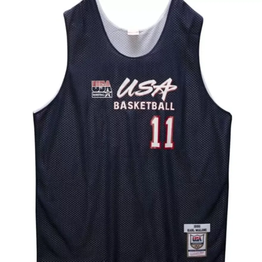 Mitchell & Ness Nba Authentic-Authentic Karl Malone Team Usa Mens 1996-97 Jersey