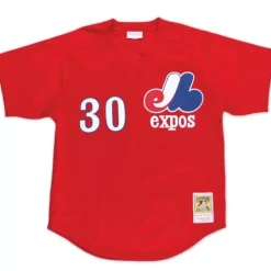 Mitchell & Ness Mlb Authentic-Authentic Mesh Bp Jersey Montreal Expos 1989 Tim Raines