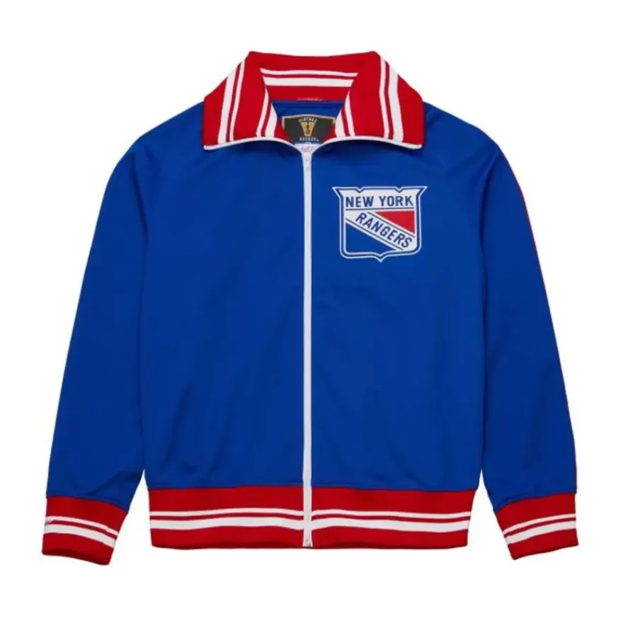 Mitchell & Ness Jackets & Outerwear-Authentic New York Rangers 1977 Warm Up Jacket