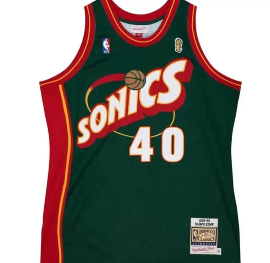 Mitchell & Ness Nba Authentic-Authentic Shawn Kemp Seattle Supersonics 1995-96 Jersey