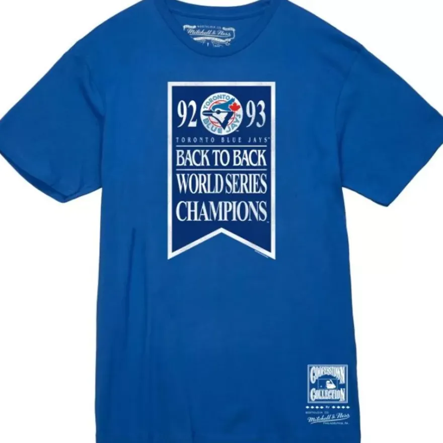 Mitchell & Ness T-Shirts & Tops-Back To Back World Series Tee Toronto Blue Jays
