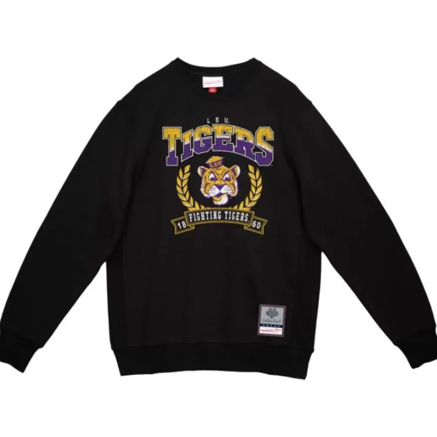 Mitchell & Ness Hoodies & Sweatshirts-Baseline Crew Louisiana State University