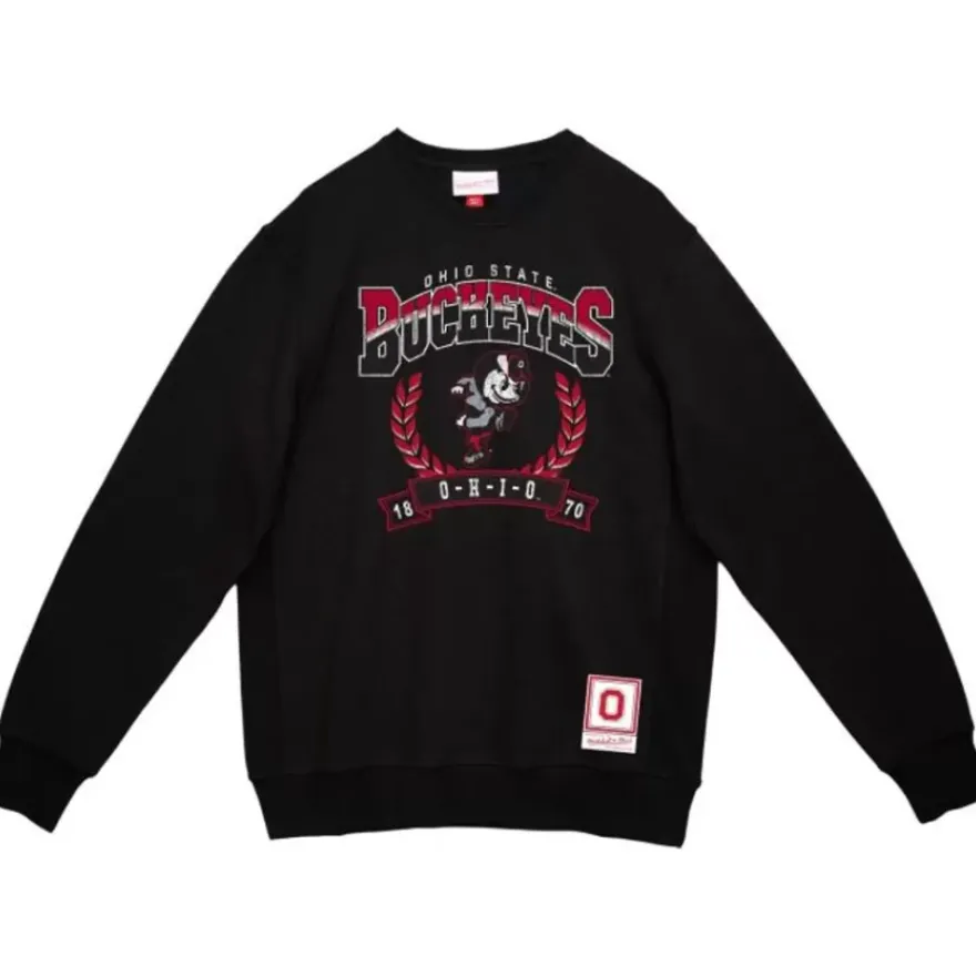 Mitchell & Ness Hoodies & Sweatshirts-Baseline Crew Ohio State