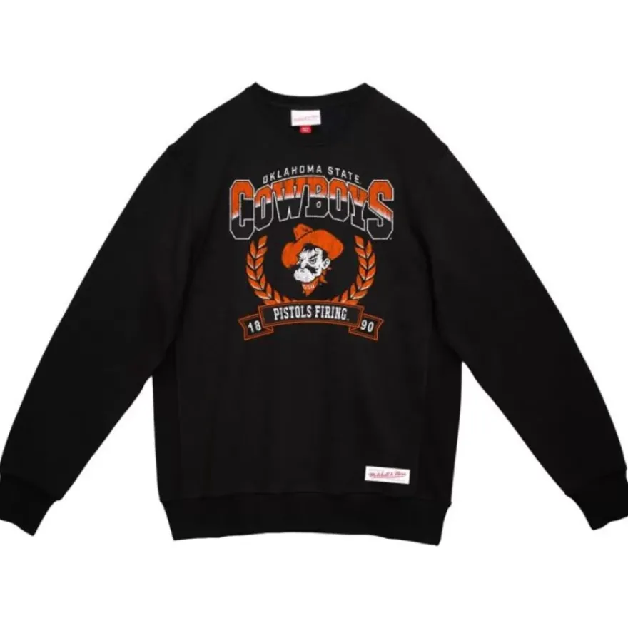 Mitchell & Ness Hoodies & Sweatshirts-Baseline Crew Oklahoma State University