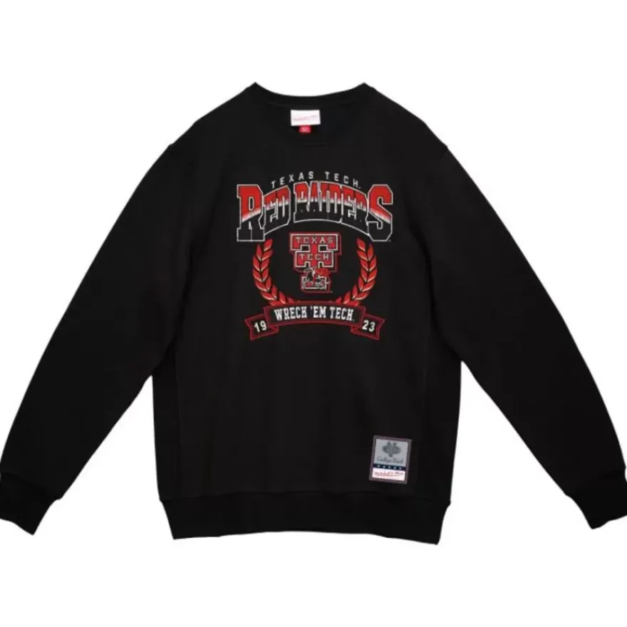 Mitchell & Ness Hoodies & Sweatshirts-Baseline Crew Texas Tech University