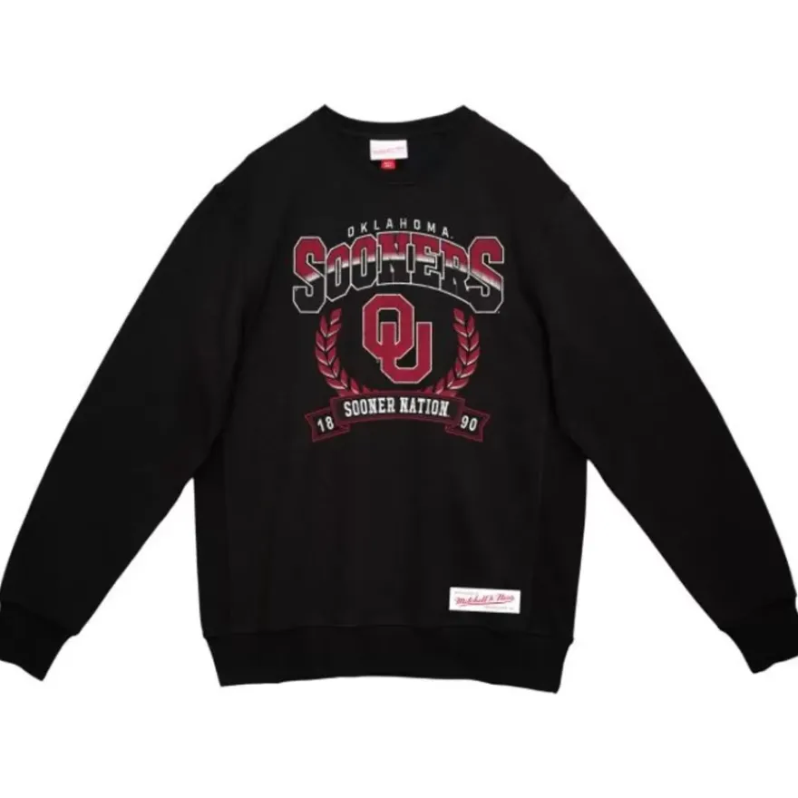 Mitchell & Ness Hoodies & Sweatshirts-Baseline Crew University Of Oklahoma