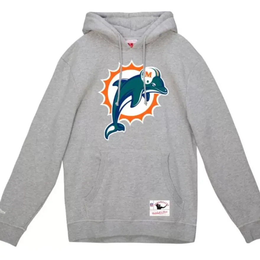 Mitchell & Ness Hoodies & Sweatshirts-Basic Logo 3 Hoodie Miami Dolphins