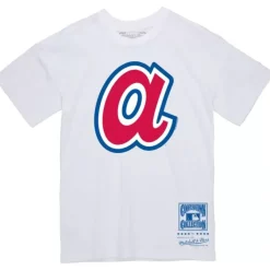 Mitchell & Ness T-Shirts & Tops-Basic Logo 2 Tee Atlanta Braves