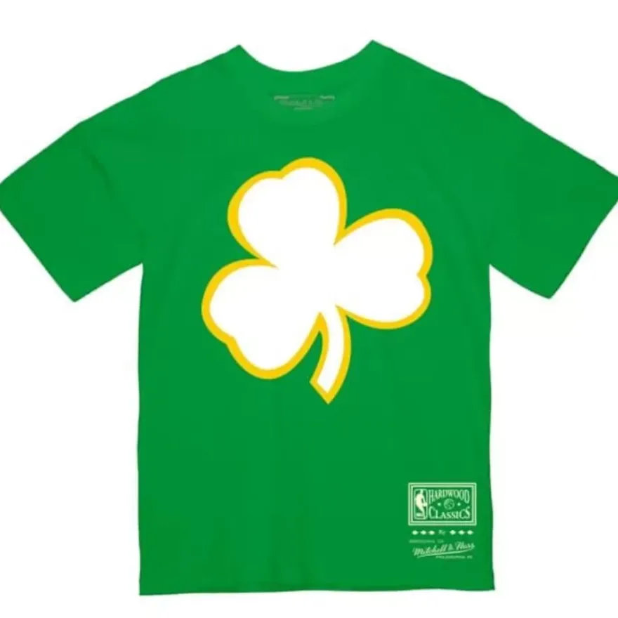 Mitchell & Ness T-Shirts & Tops-Basic Logo 4 Tee Boston Celtics