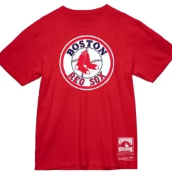 Mitchell & Ness T-Shirts & Tops-Basic Logo 2 Tee Boston Red Sox