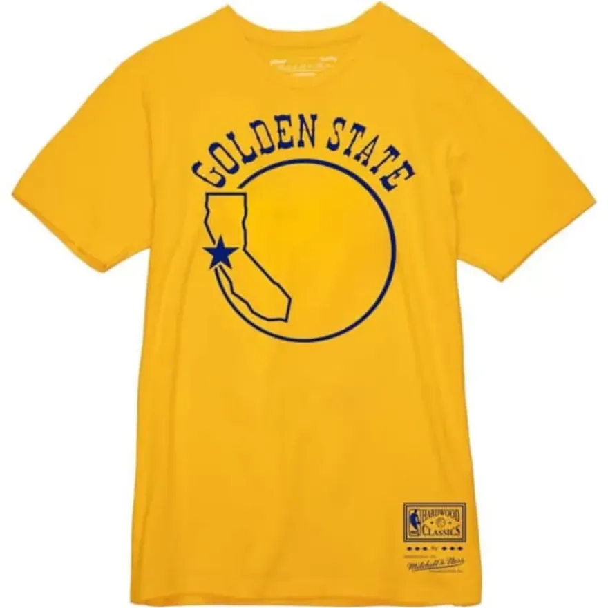 Mitchell & Ness T-Shirts & Tops-Basic Logo 9 Tee Golden State Warriors