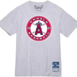 Mitchell & Ness T-Shirts & Tops-Basic Logo 3 Tee Los Angeles Angels