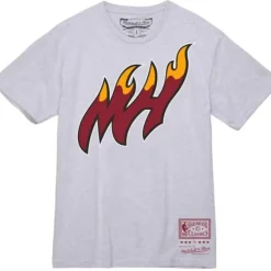 Mitchell & Ness T-Shirts & Tops-Basic Logo 3 Tee Miami Heat