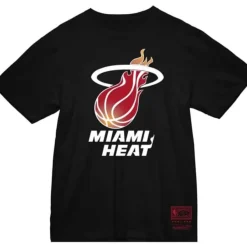 Mitchell & Ness T-Shirts & Tops-Basic Logo 1 Tee Miami Heat