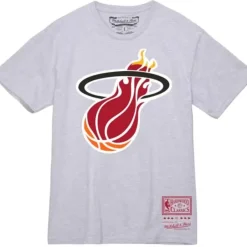 Mitchell & Ness T-Shirts & Tops-Basic Logo 2 Tee Miami Heat