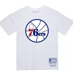 Mitchell & Ness T-Shirts & Tops-Basic Logo 2 Tee Philadelphia 76Ers