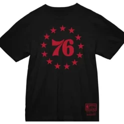 Mitchell & Ness T-Shirts & Tops-Basic Logo 3 Tee Philadelphia 76Ers