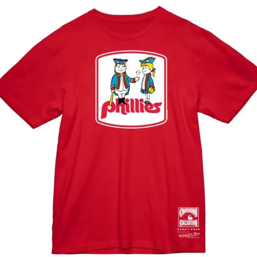 Mitchell & Ness T-Shirts & Tops-Basic Logo 3 Tee Philadelphia Phillies