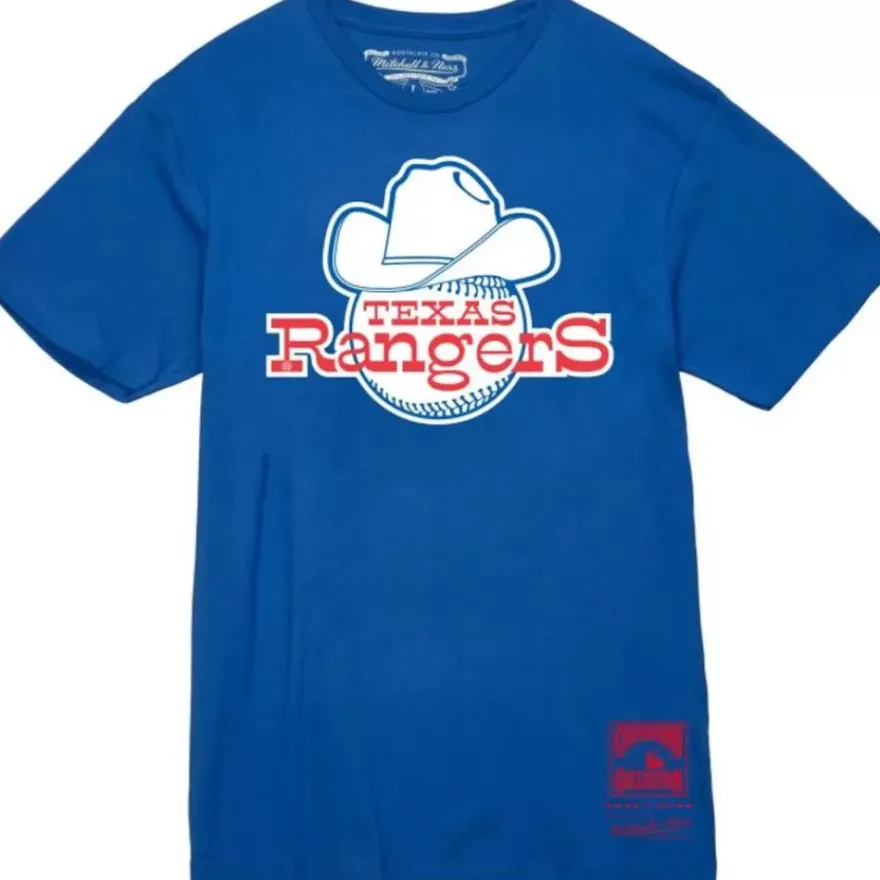 Mitchell & Ness T-Shirts & Tops-Basic Logo 1 Tee Texas Rangers