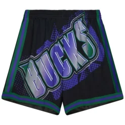 Mitchell & Ness Shorts-Big Face 7.0 Fashion Shorts Milwaukee Bucks