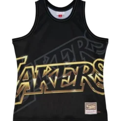 Mitchell & Ness T-Shirts & Tops-Big Face 4.0 Fashion Tank Los Angeles Lakers