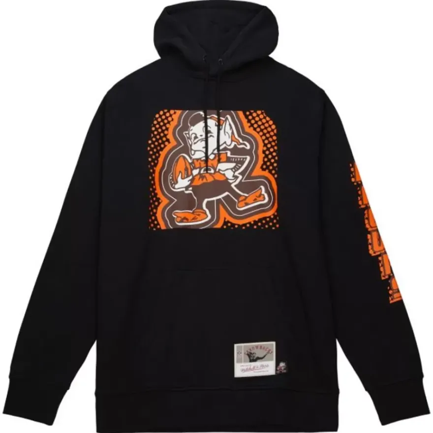Mitchell & Ness Hoodies & Sweatshirts-Big Face 7.0 Hoodie Cleveland Browns