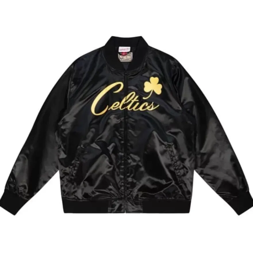 Mitchell & Ness Jackets & Outerwear-Big Face 4.0 Satin Jacket Boston Celtics