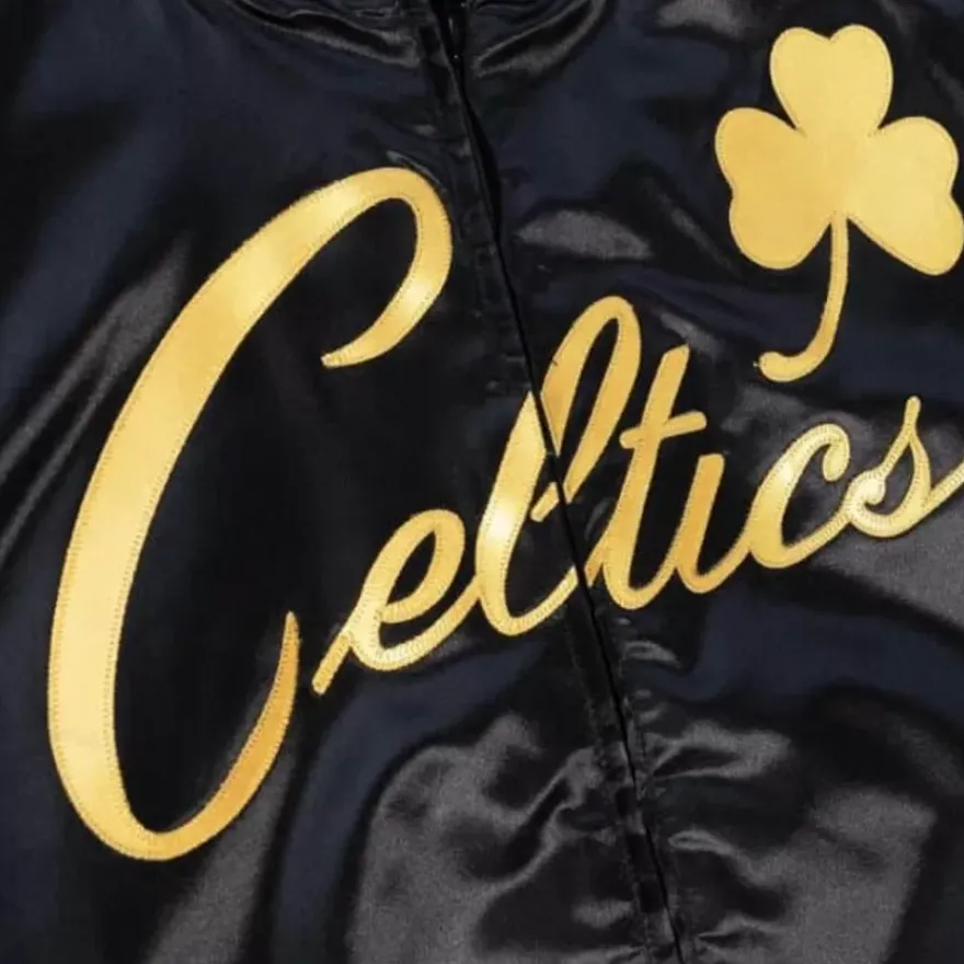 Mitchell & Ness Jackets & Outerwear-Big Face 4.0 Satin Jacket Boston Celtics