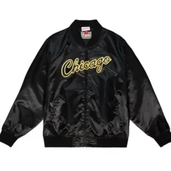 Mitchell & Ness Jackets & Outerwear-Big Face 4.0 Satin Jacket Chicago Bulls