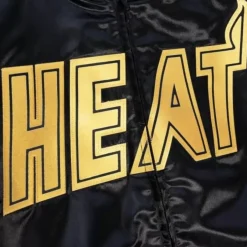 Mitchell & Ness Jackets & Outerwear-Big Face 4.0 Satin Jacket Miami Heat