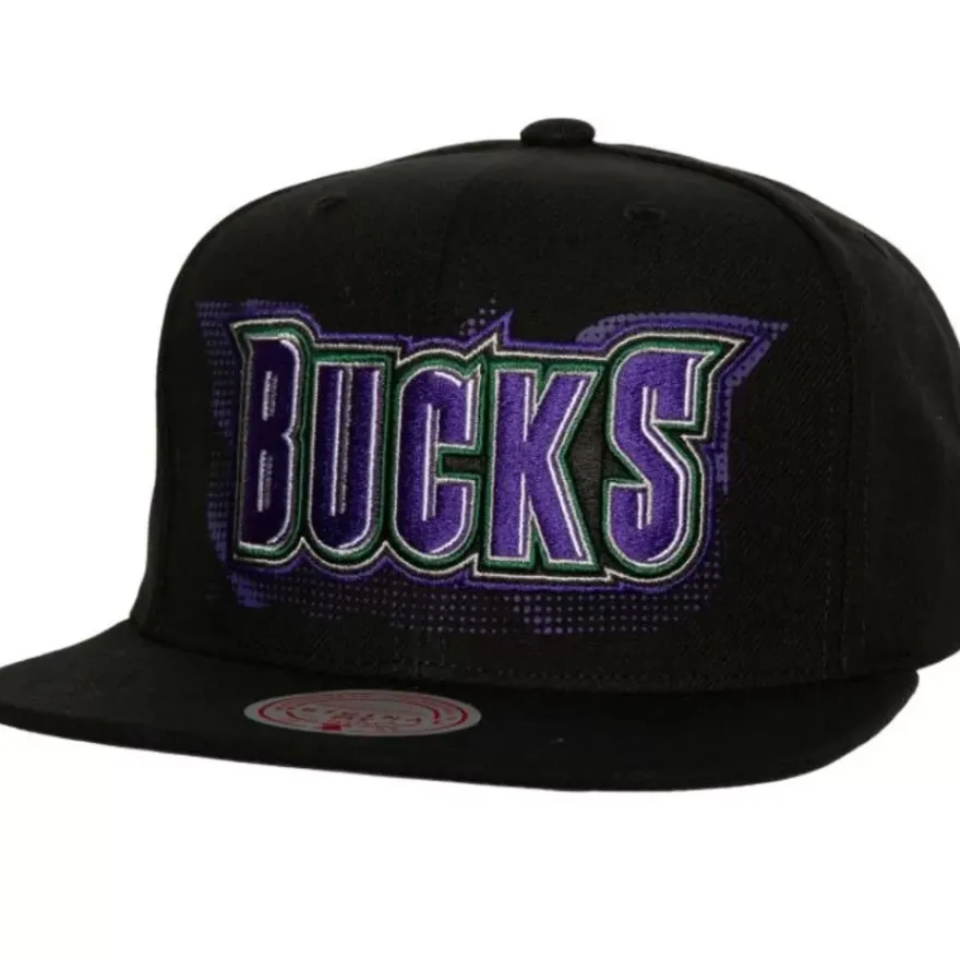 Mitchell & Ness Snapback-Big Face 7.0 Snapback Hwc Milwaukee Bucks