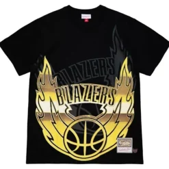 Mitchell & Ness T-Shirts & Tops-Big Face 4.0 Ss Tee Portland Trail Blazers