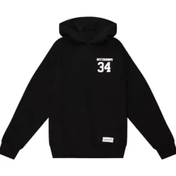 Mitchell & Ness Hoodies & Sweatshirts-Big Face B/W Pullover Players Association - Nba Giannis Antetokounmpo